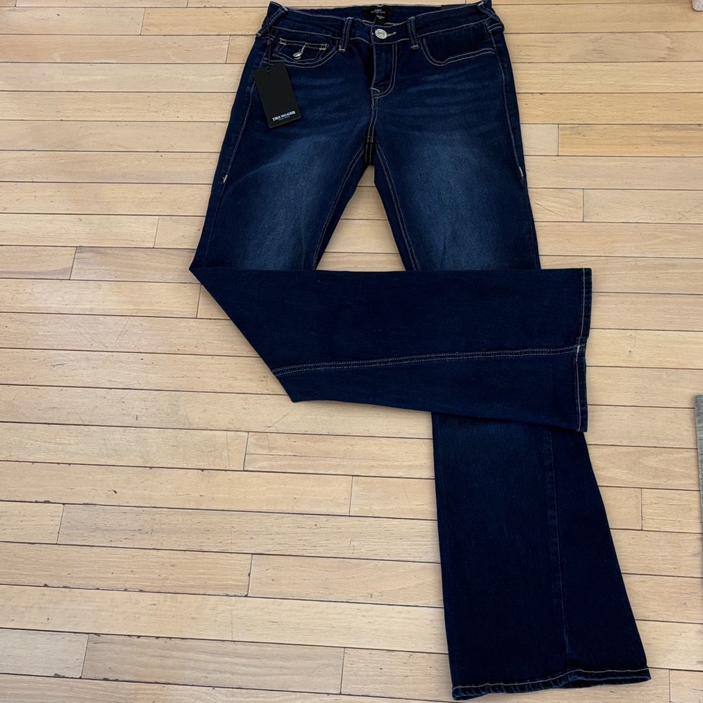 NWT True Religion Joey Dark Blue Flare Jeans